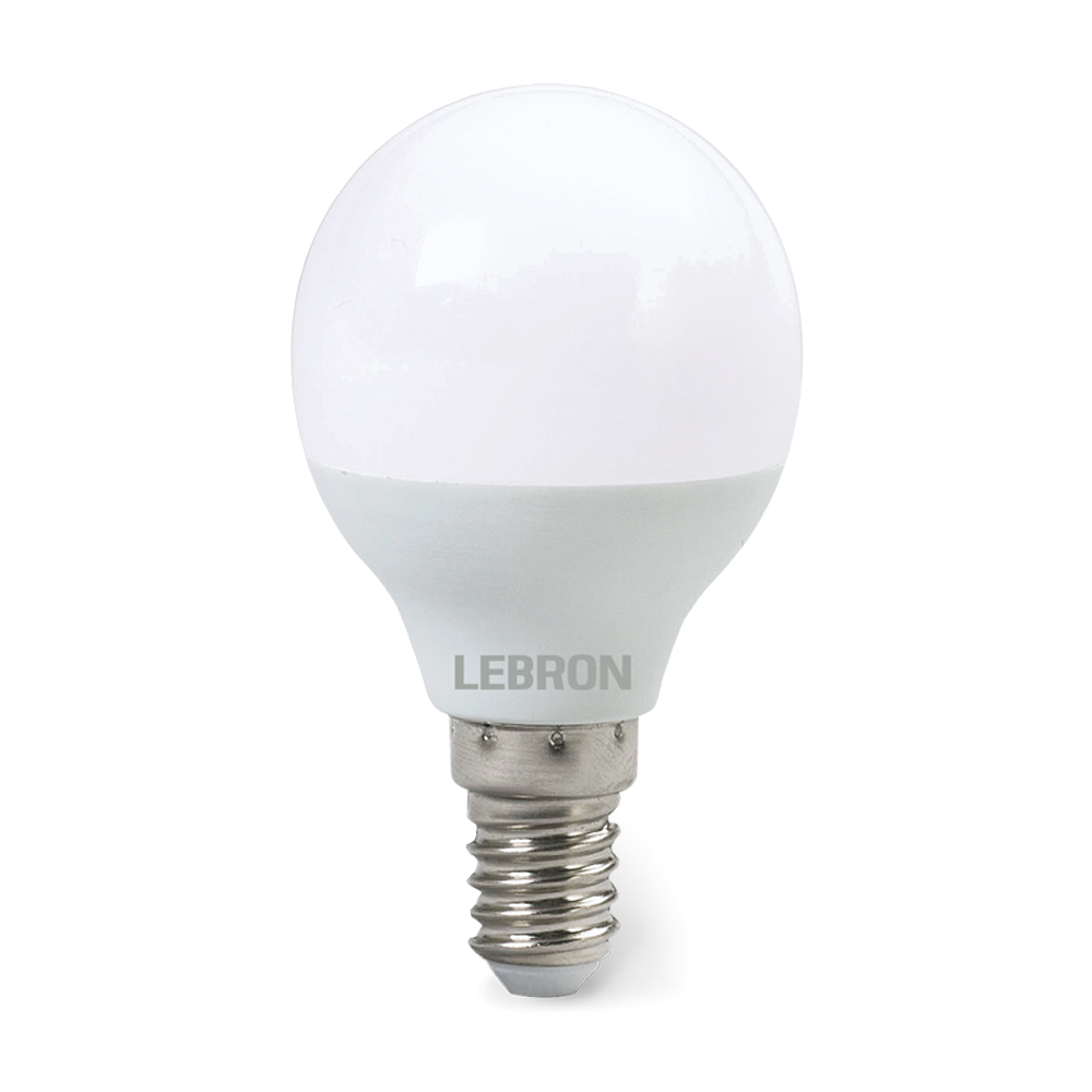 LED лампа LEBRON L-G45, 6W, 220V, Е14, 4100K, 480Lm